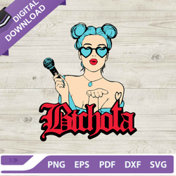 bichota karol g svg, singer svg, karol g blue hair bichota svg