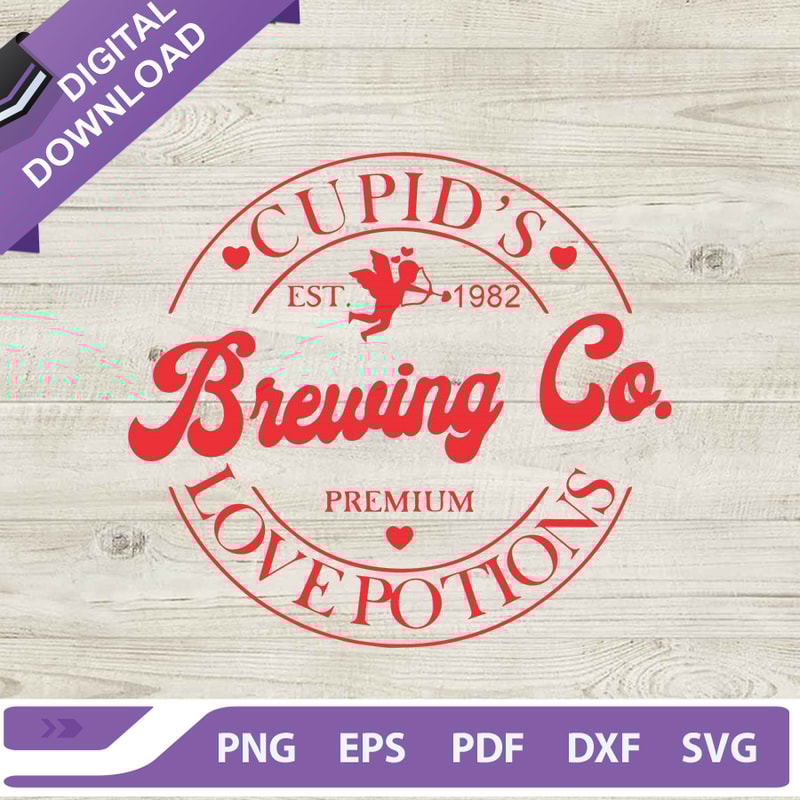 Cupid's brewing co SVG, Premium SVG, Cupid love potions SVG.jpg