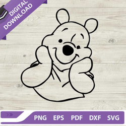 disney winnie the pooh svg, winnie the pooh face svg, disney cartoon svg