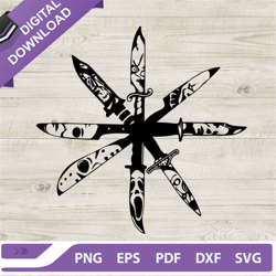 horror movie characters knife svg, horror movie killers in knives svg, friends horror svg png dxf