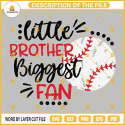 baseball brother svg, baseball svg, little brother biggest fan svg, boy baseball svg, grunge distressed svg