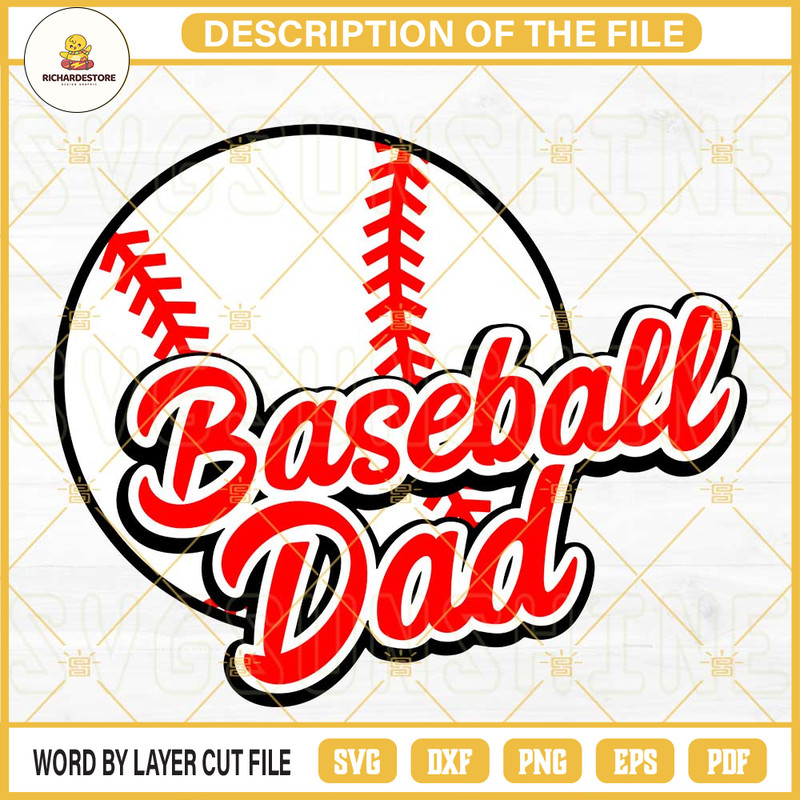 Baseball Dad SVG, Game Day SVG, Sports Dad SVG, Fathers Day Baseball SVG PNG DXF EPS.jpg