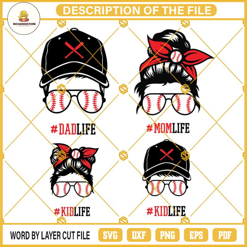 Baseball Fam Life Svg, Family Life Svg, Dadlife Svg, Kidlife Svg, Momlife Svg, Mom Life Svg, Messy Bun Svg, Baseball Mom Svg, Baseball Svg Png Dxf Eps.jpg