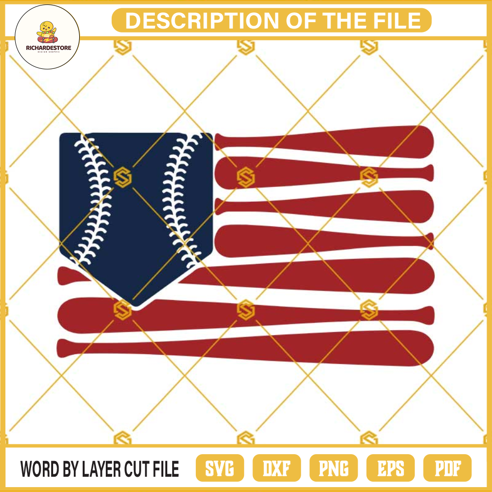 Baseball Flag Svg, US Flag Svg, 4th of July Svg.jpg