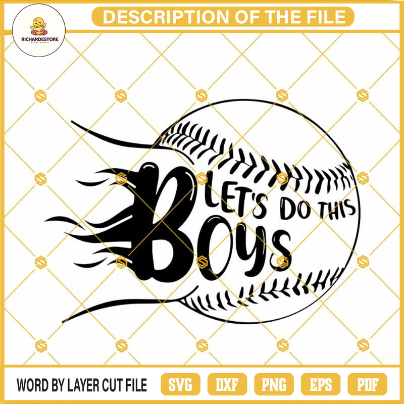 Baseball SVG, Let's Do This Boys SVG File, Baseball Shirt SVG, Baseball Laces SVG.jpg