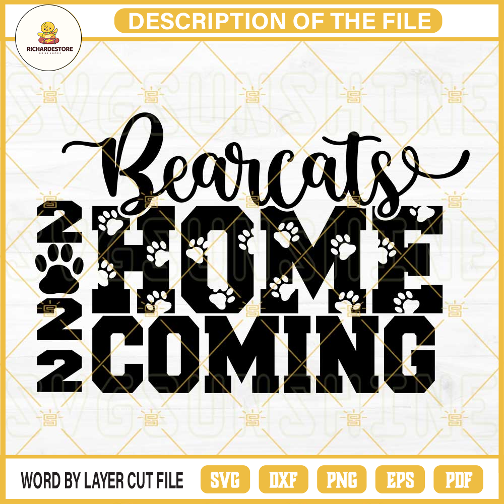 Bearcats Homecoming 2022 SVG, Bearcats SVG, Hoco 2022 Football SVG File For Cricut Silhouette.jpg