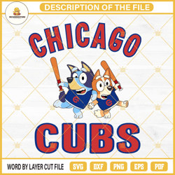 bluey chicago cubs baseball  -richardestore