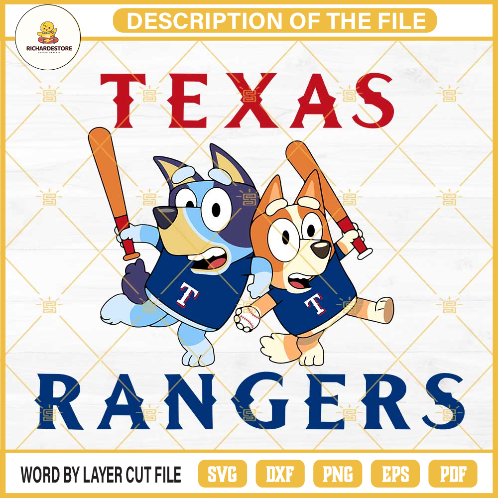 Bluey Texas Rangers Baseball SVG PNG DXF EPS.jpg