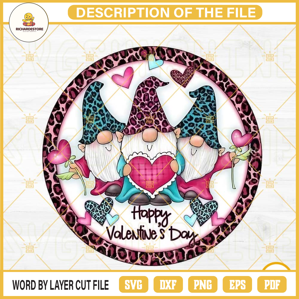 Happy Valentines Day Gnomes PNG, Valentines Day PNG, Valentine Gnomes PNG Digital Download.jpg