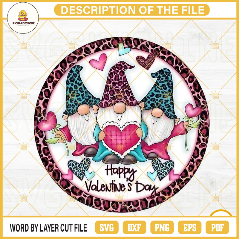 Happy Valentines Day Gnomes PNG, Valentines Day PNG, Valentine Gnomes PNG Digital Download.jpg