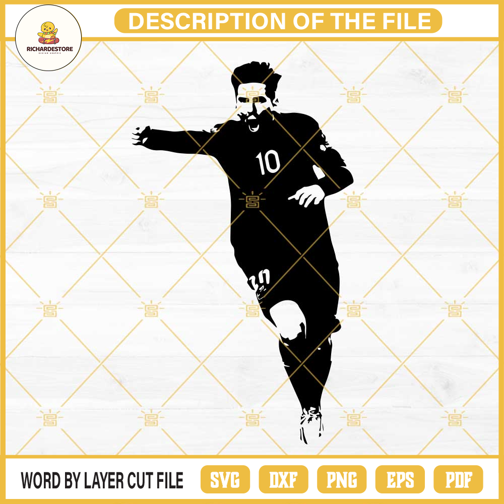 Lionel Messi SVG, Messi SVG, Messi PNG, Messi 10 SVG PNG DXF EPS Cricut Silhouette Vector Clipart.png