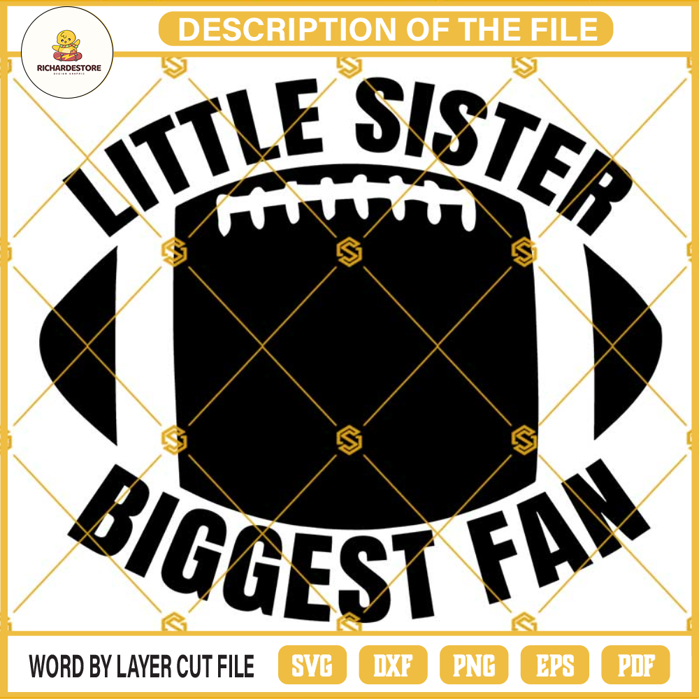 Little Sister Biggest Fan Svg, Football Sister Svg.jpg