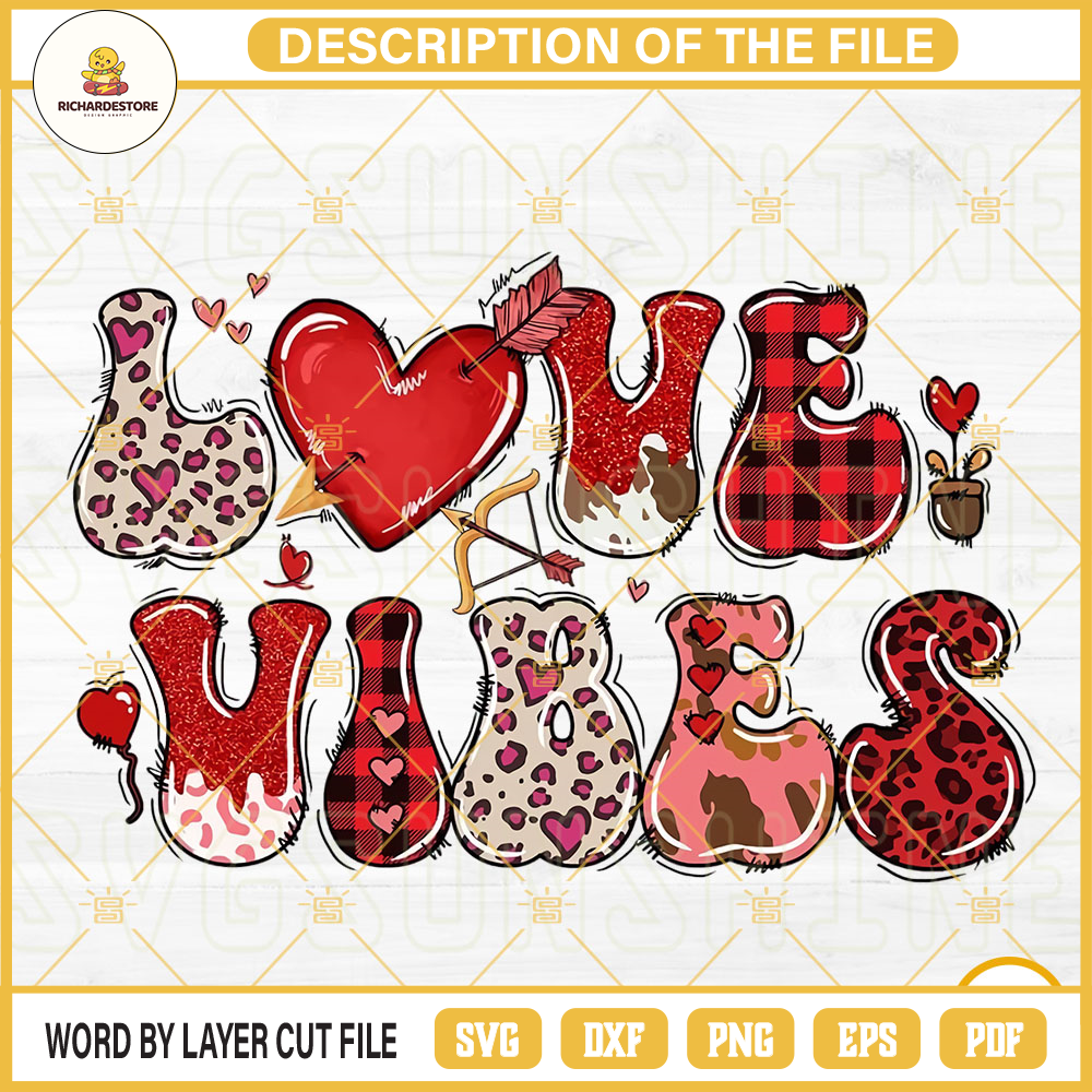 Love Vibes PNG, Leopard Print PNG, Retro Valentine PNG, Valentine's Day PNG Digital Download.jpg