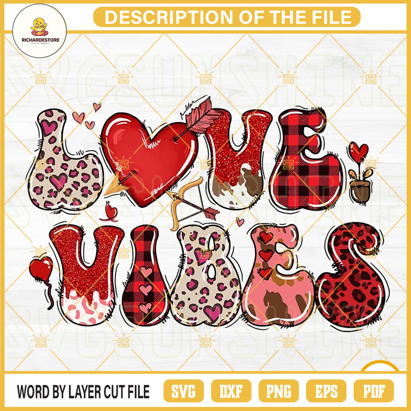 Love Vibes PNG, Leopard Print PNG, Retro Valentine PNG, Valentine's Day PNG Digital Download.jpg