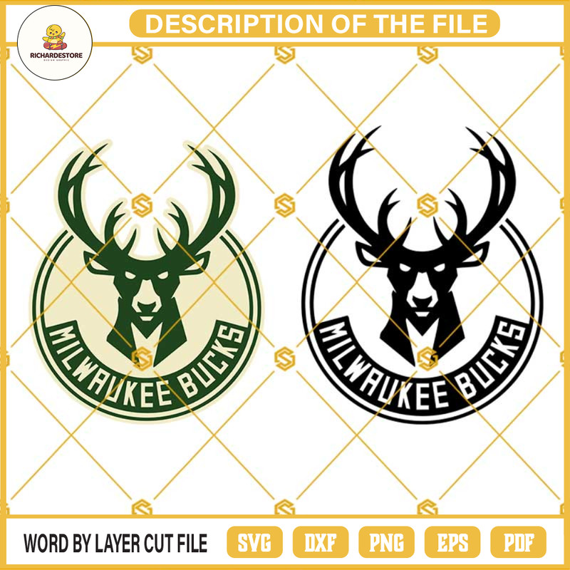 Milwaukee Bucks SVG, Nba Logo SVG Bundle, Milwaukee Logo for Cricut, Bucks Cut Files, Digital Download, Clip Art, Vector.jpg
