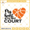 My Heart Is On That Court SVG Cutting File, Basketball Mom Svg, Silhouette Cricut, Basketball Svg.jpg