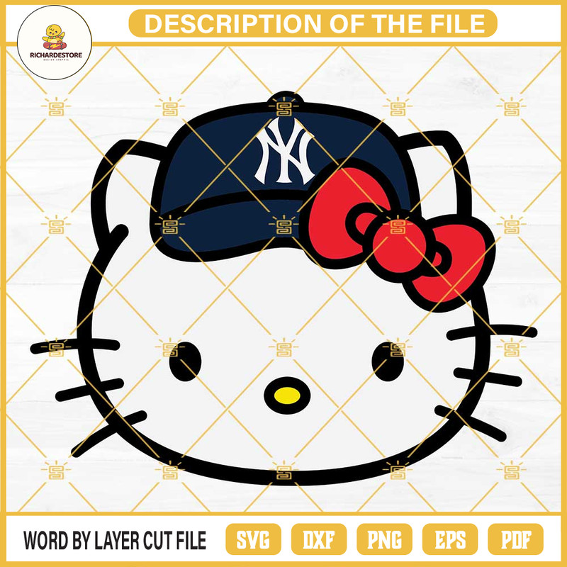 Ny Yankees Hello Kitty SVG PNG DXF EPS Cricut.jpg
