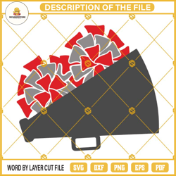 pom poms svg megaphone svg cheer svg, cheerleader svg, cheer clipart, cheer pom pom svg