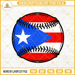 puerto rico baseball ball svg, pr baseball team svg, 2023 world baseball classic