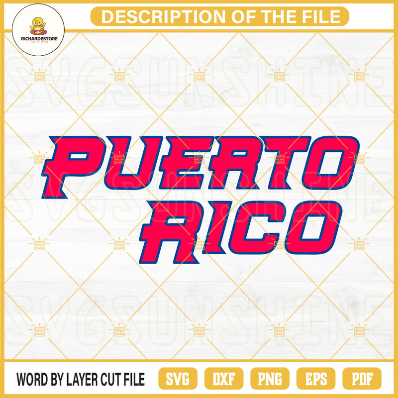 Puerto Rico Baseball SVG, Puerto Rico SVG, PR Baseball Logo SVG PNG DXF EPS.jpg