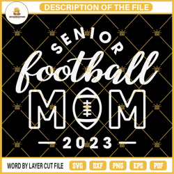 senior football mom 2023 cricut