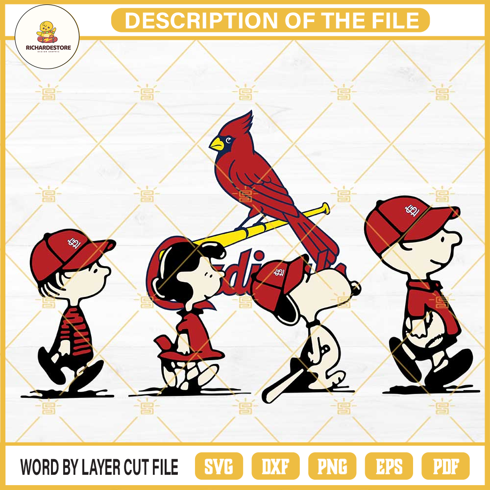 Snoopy Charlie Brown St Louis Cardinals SVG PNG DXF EPS Cricut Files.jpg