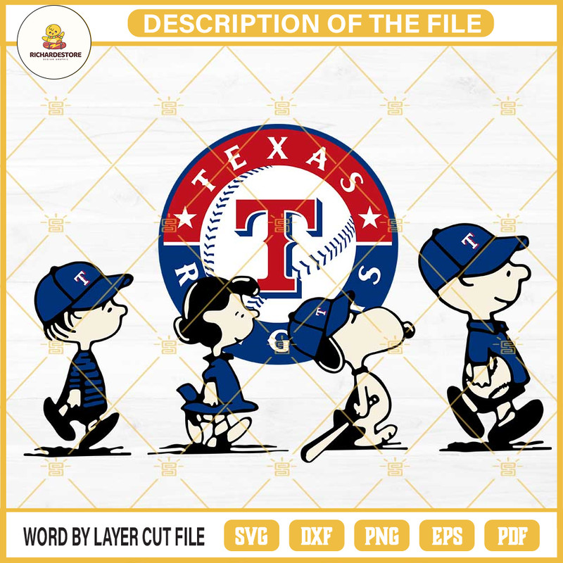Snoopy Charlie Brown Texas Rangers SVG PNG DXF EPS Cricut Files.jpg