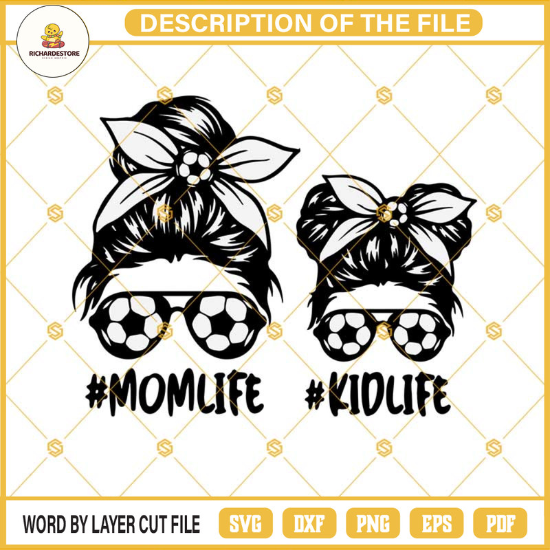 Soccer Mom Svg, Momlife Soccer Svg Mom Life Kid Life Svg, Momlife Svg, Kidlife Svg, Mom And Daughter Svg, Messy Bun Skull Svg.jpg