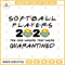 Softball Players 2020 The One Where They Were Quarantined Funny Softball Kids League Silhouette SVG.jpg