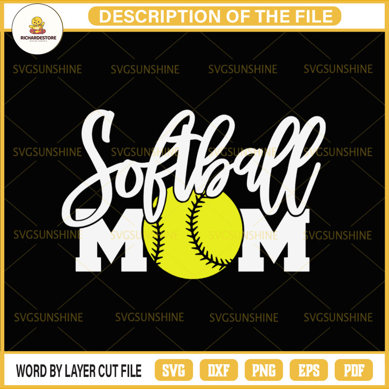Softball SVG, Softball Mom SVG, Softball Mother SVG, Softball Mom Gift, Mother Day SVG.jpg