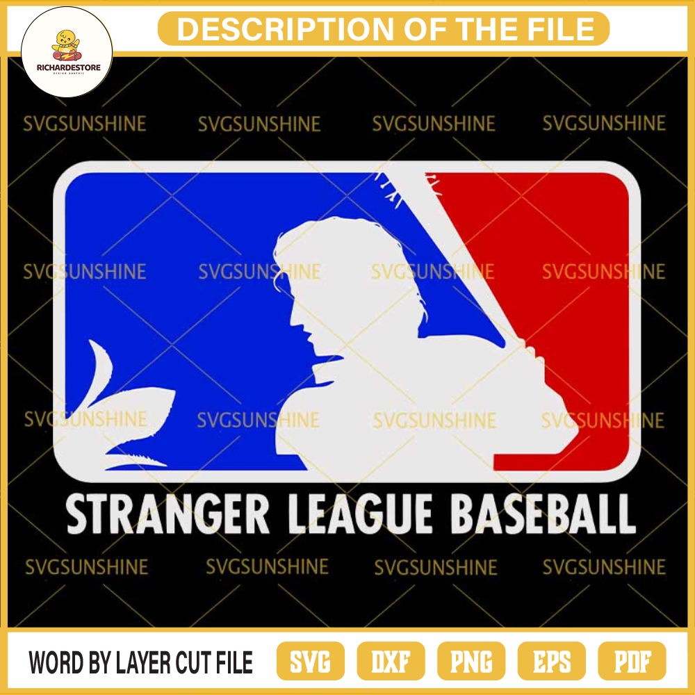 Stranger League Baseball SVG DXF EPS PNG Cutting File for Cricut.jpg