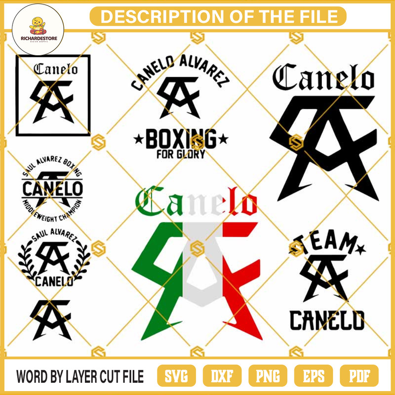 Team Canelo SVG Bundle, Canelo Logo SVG, Canelo Alvarez SVG, Canelo SVG PNG DXF EPS Vector Clipart.jpg
