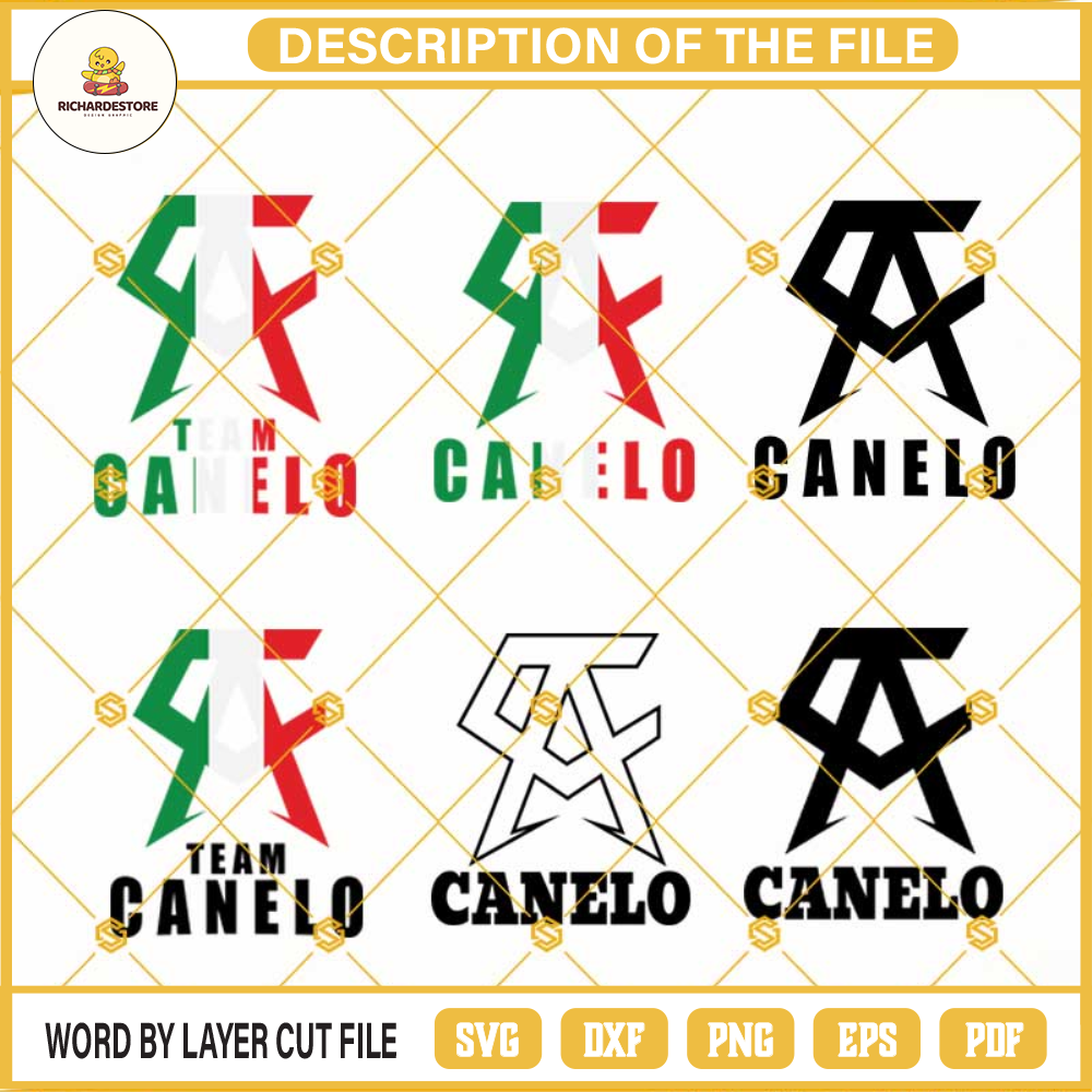 Team Canelo SVG BUNDLE, Team Canelo SVG, Canelo Alvarez SVG PNG DXF EPS.jpg