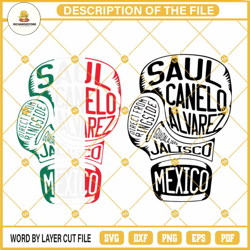 team canelo svg, canelo boxing gloves svg dxf eps png clipart cricut silhouette