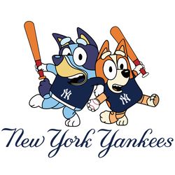 bluey new york yankees baseball svg png dxf eps-richardestore