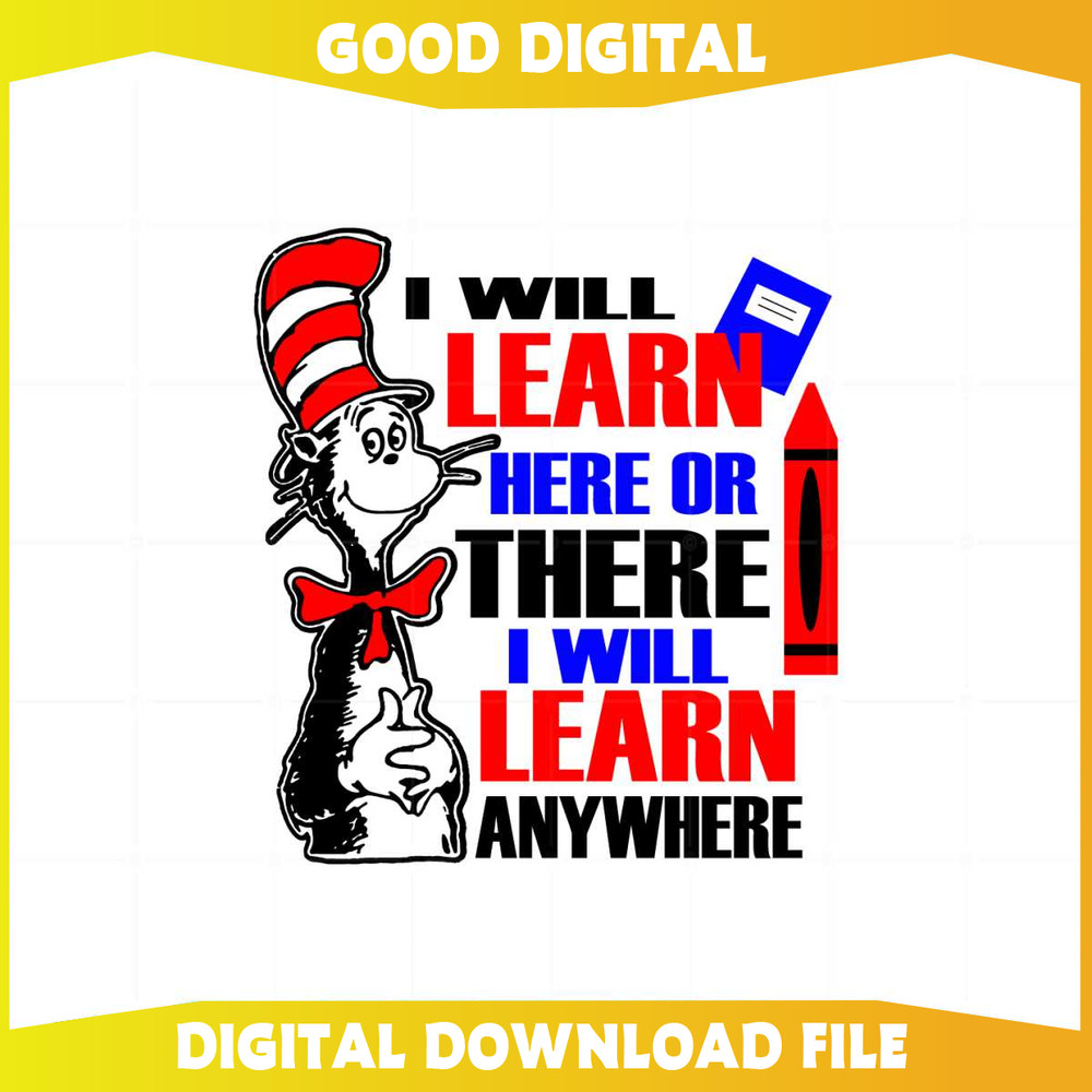 Cat In The Hat I Will Learn Svg Best Graphic Designs Cutting Files.jpg