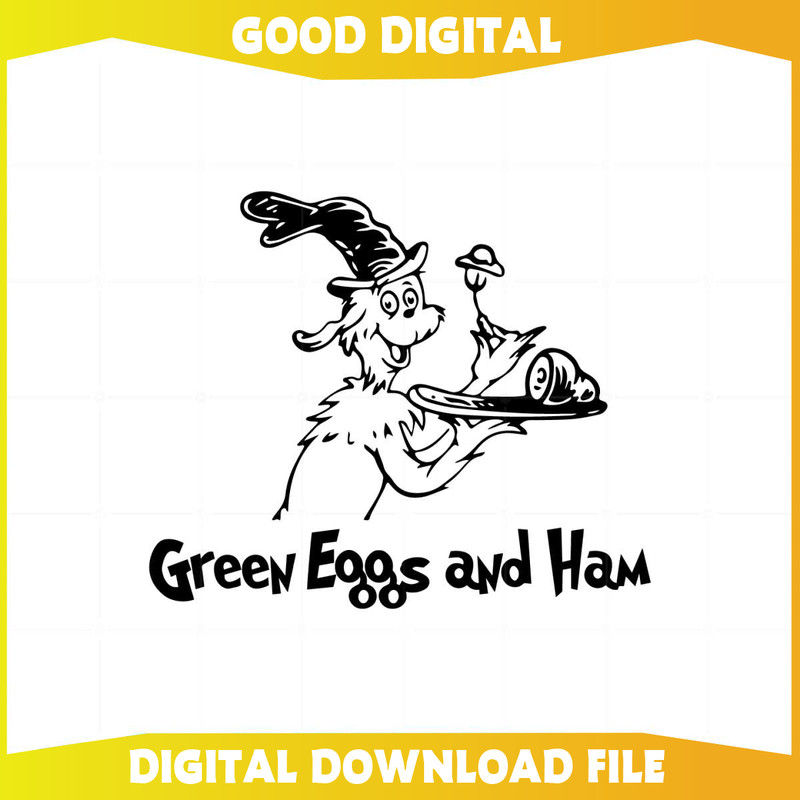 Green Egg And Ham Funny Sam I Am SVG Graphic Designs Files.jpg