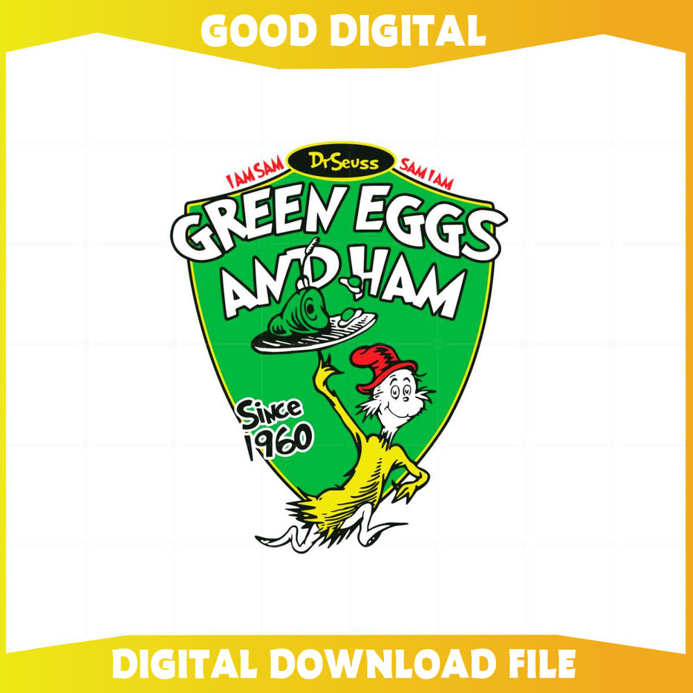 Green Eggs And Ham I Am Sam Sam I Am SVG Cutting Files.jpg
