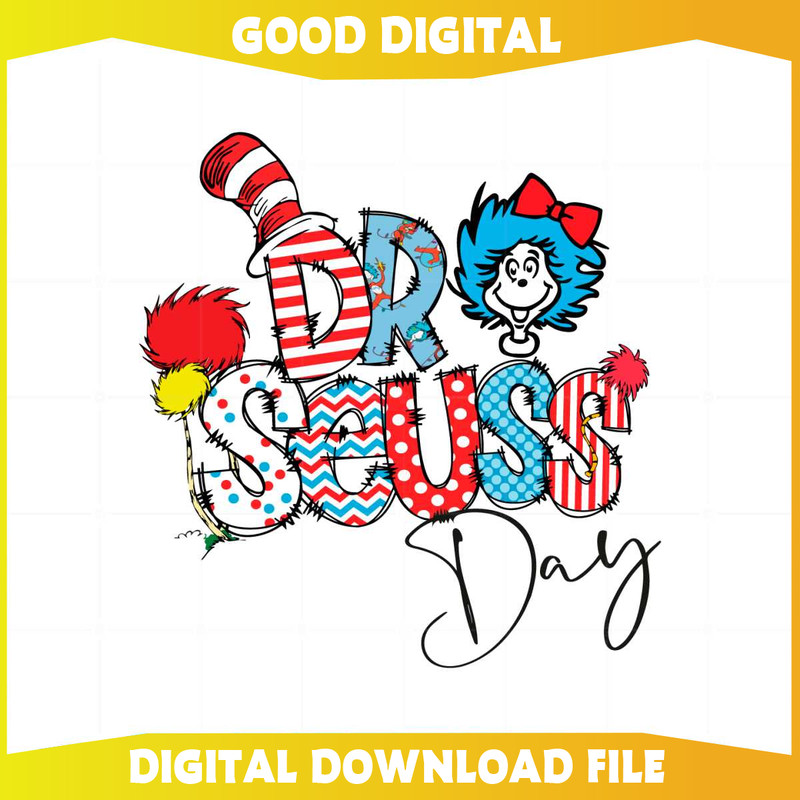 Little Miss Happy Dr Seuss Day Read Across America day Svg.jpg