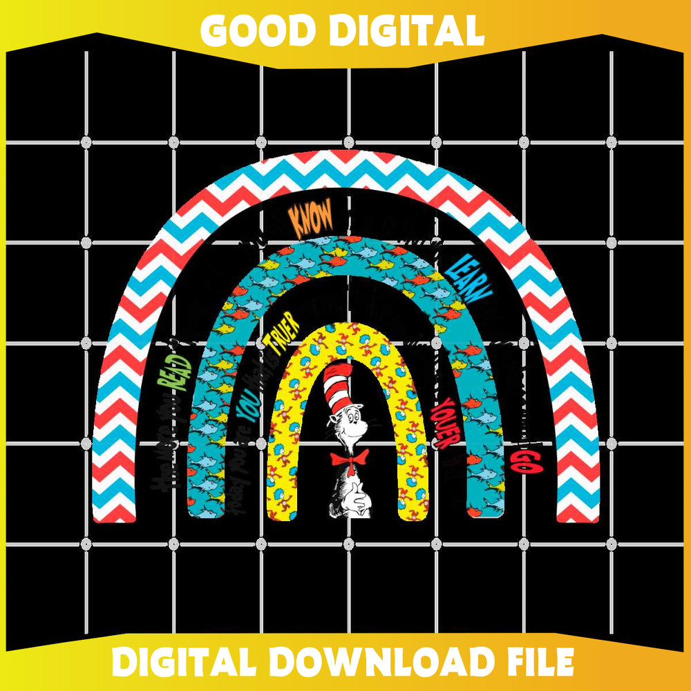 Read Across America Dr Seuss Rainbow Svg Cutting Files.jpg