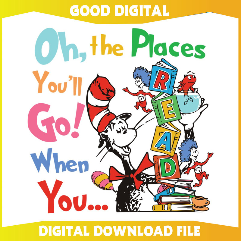 Reading Day Oh The Places You Will Go When You Read SVG.jpg