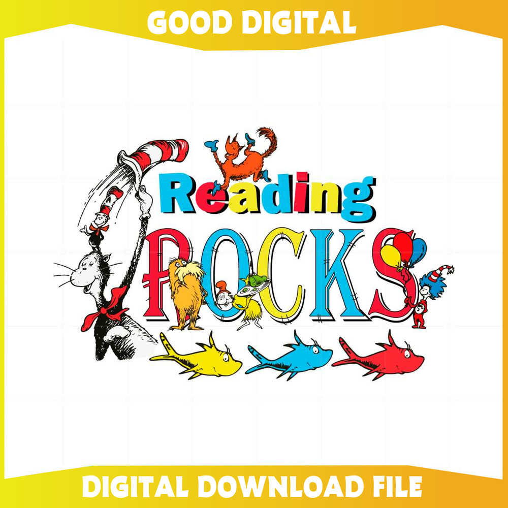 Reading Rocks Dr Seuss Day SVG For Cricut Sublimation Files.jpg