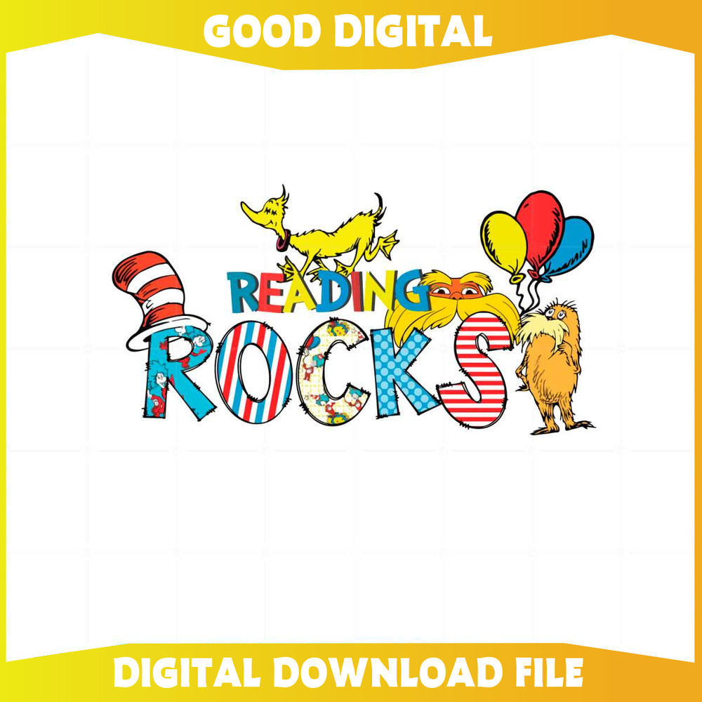Reading Rocks Dr Seuss Quote Svg For Cricut Sublimation Files.jpg