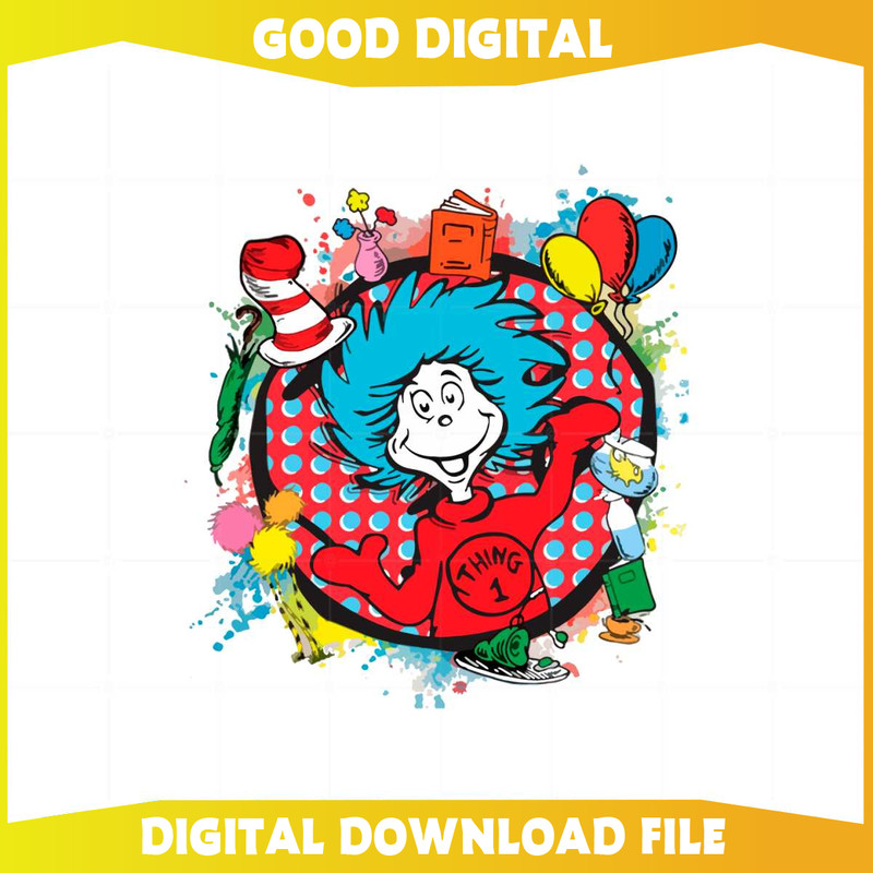 Thing 1 Dr Seuss Day SVG Files for Cricut Sublimation Files.jpg