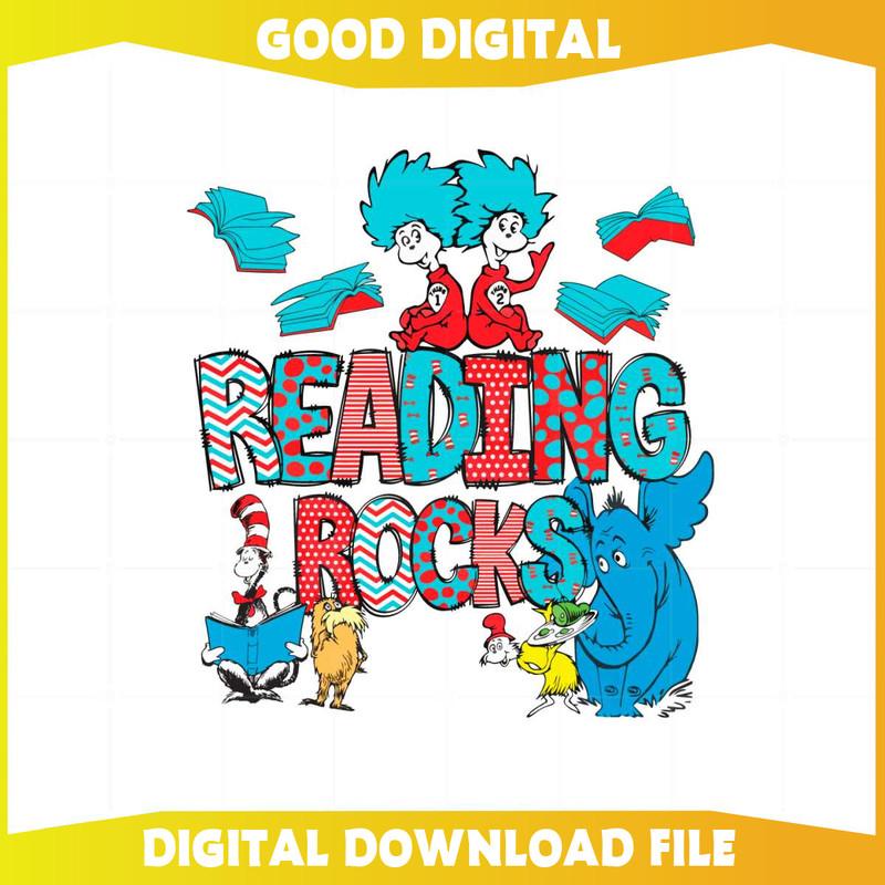 Thing 1 Thing 2 Reading Rocks SVG Graphic Designs Files.jpg