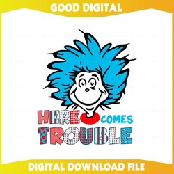 thing 1 things 2 here comes trouble svg graphic designs files280