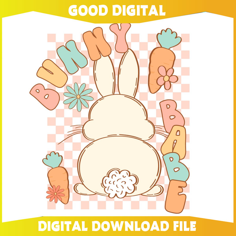 Bunny Babe Happy Easter Day SVG.jpg
