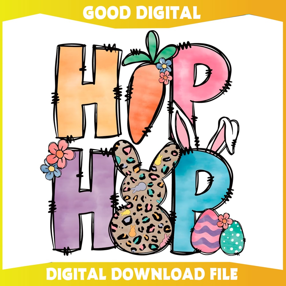 Cute Hip Hop Easter Eggs PNG.jpg