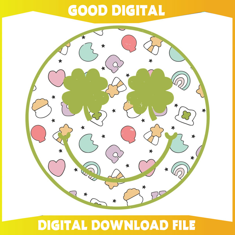 Cute Lucky Charm Smiley Face SVG.jpg