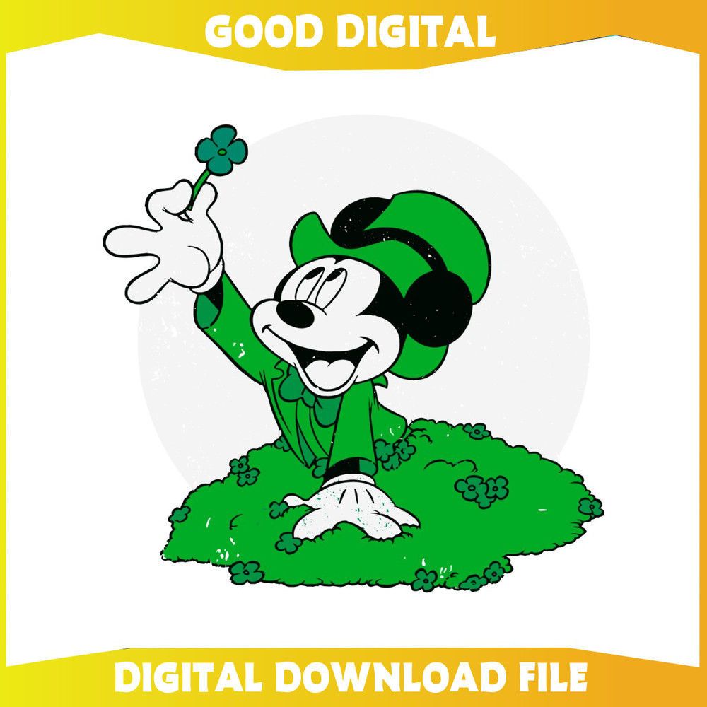 Disney Retro Mickey Mouse Four Leaf Clover SVG.jpg